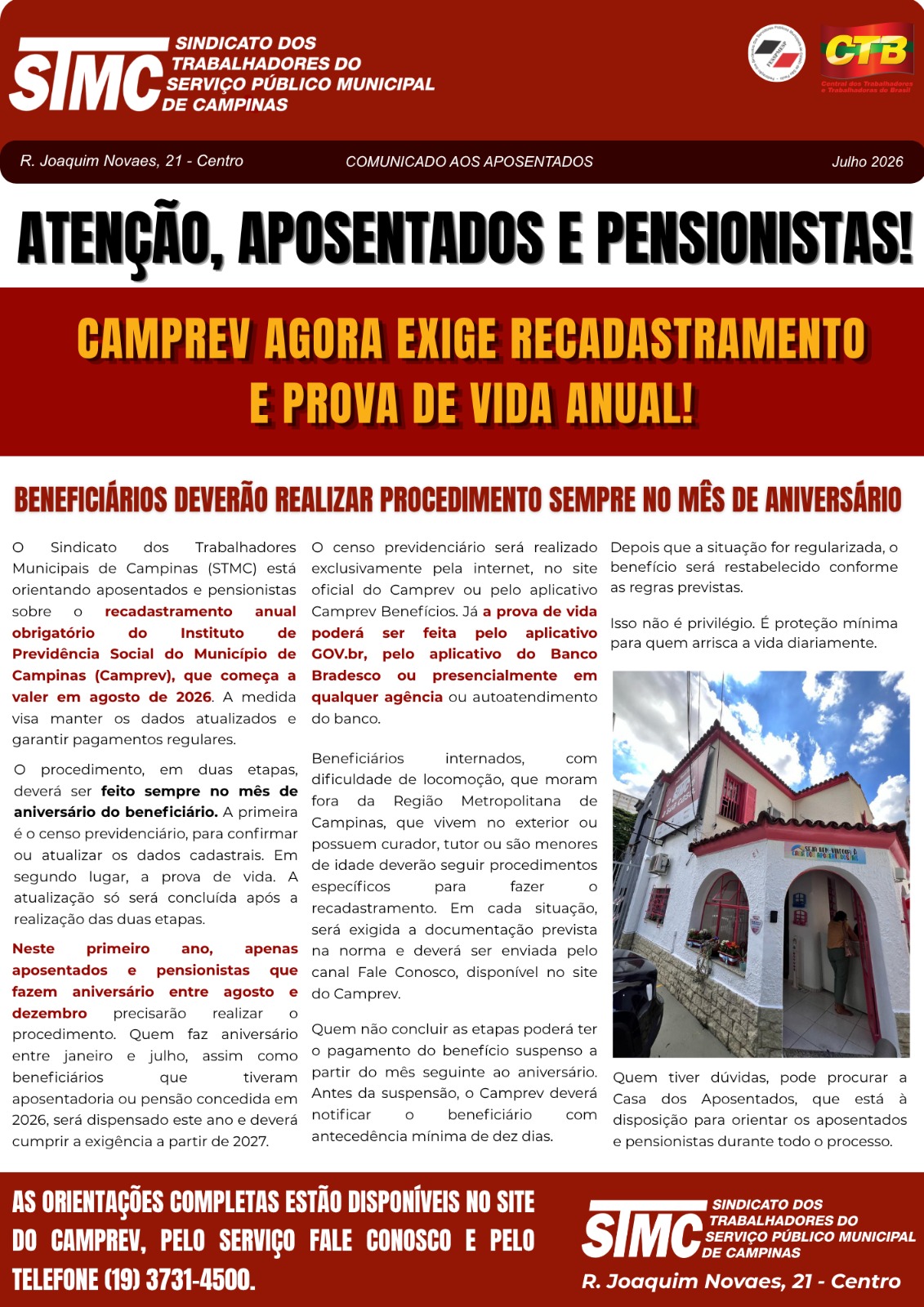 Boletim Aposentados e Pensionistas - Julho de 2026